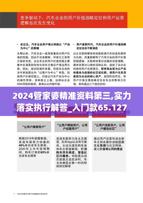 2024管家婆精準資料第三,實力落實執(zhí)行解答_入門款65.127