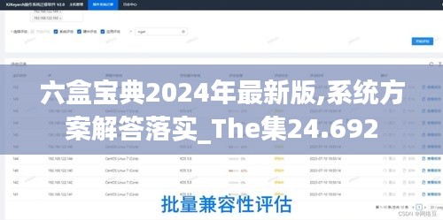 六盒寶典2024年最新版,系統(tǒng)方案解答落實(shí)_The集24.692