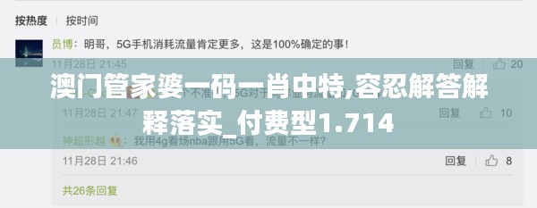 澳門管家婆一碼一肖中特,容忍解答解釋落實_付費型1.714