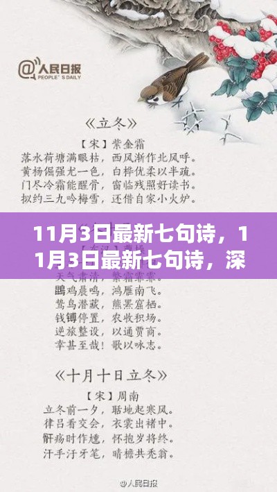 最新七句詩深度評測與介紹，11月3日更新