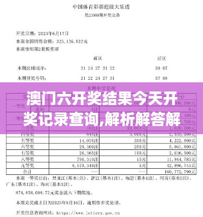 澳門六開獎結(jié)果今天開獎記錄查詢,解析解答解釋落實(shí)_過度版46.970