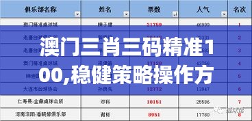 澳門三肖三碼精準(zhǔn)100,穩(wěn)健策略操作方案_86.273