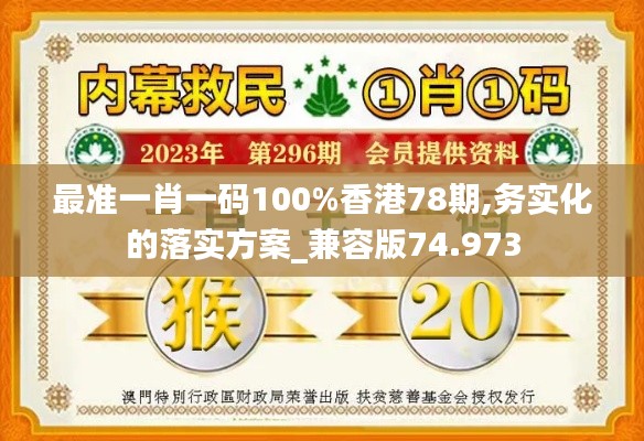 最準(zhǔn)一肖一碼100%香港78期,務(wù)實(shí)化的落實(shí)方案_兼容版74.973