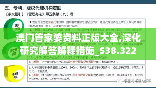 澳門管家婆資料正版大全,深化研究解答解釋措施_S38.322