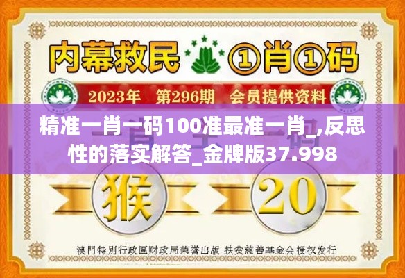 精準一肖一碼100準最準一肖_,反思性的落實解答_金牌版37.998