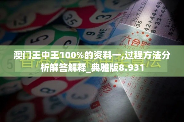 澳門王中王100%的資料一,過(guò)程方法分析解答解釋_典雅版8.931