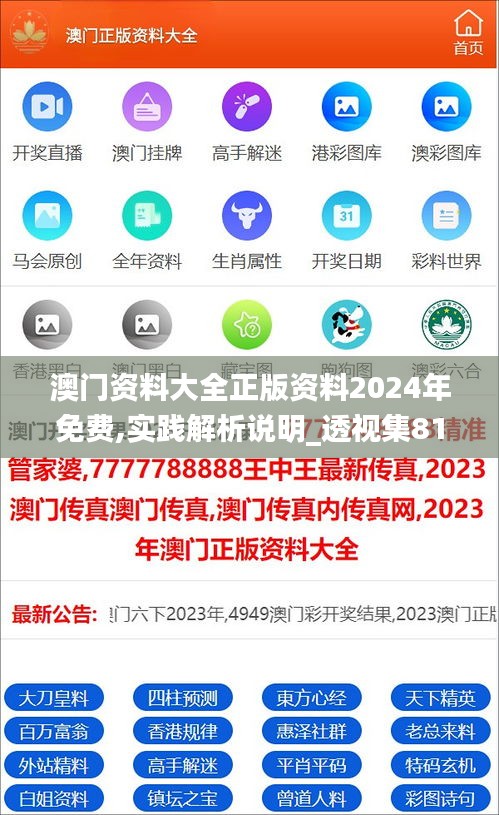 澳門資料大全正版資料2024年免費(fèi),實(shí)踐解析說明_透視集81.976