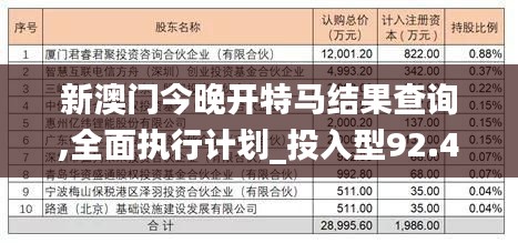 新澳門今晚開特馬結(jié)果查詢,全面執(zhí)行計(jì)劃_投入型92.451