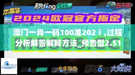 澳門一肖一碼100準202ⅰ,過程分析解答解釋方法_預告型2.517