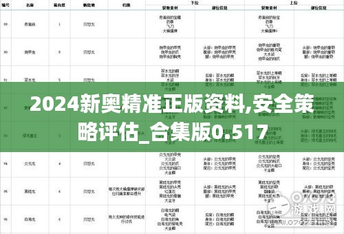 2024新奧精準(zhǔn)正版資料,安全策略評(píng)估_合集版0.517