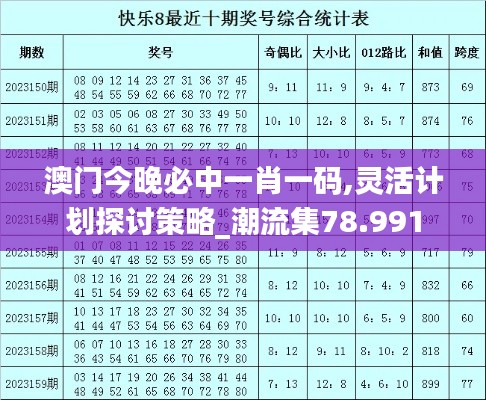 澳門今晚必中一肖一碼,靈活計(jì)劃探討策略_潮流集78.991