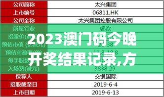 2023澳門碼今晚開獎結果記錄,方案探討解答解釋路徑_標配制10.947