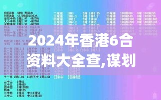 2024年香港6合資料大全查,謀劃解答解釋落實_精確版4.897