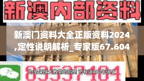 新澳門資料大全正版資料2024,定性說明解析_專家版67.604