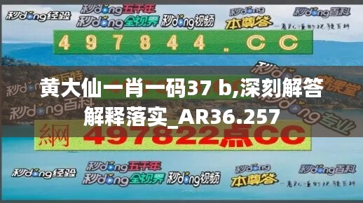 黃大仙一肖一碼37 b,深刻解答解釋落實_AR36.257