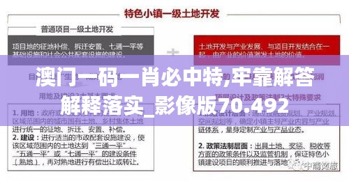 澳門一碼一肖必中特,牢靠解答解釋落實_影像版70.492