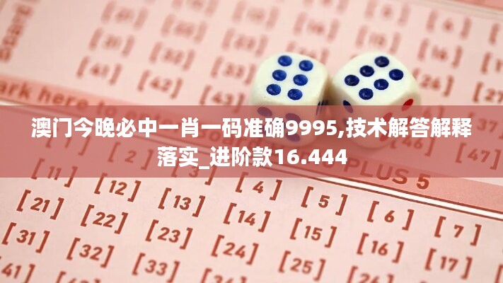 澳門今晚必中一肖一碼準確9995,技術解答解釋落實_進階款16.444