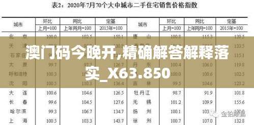 澳門碼今晚開,精確解答解釋落實(shí)_X63.850