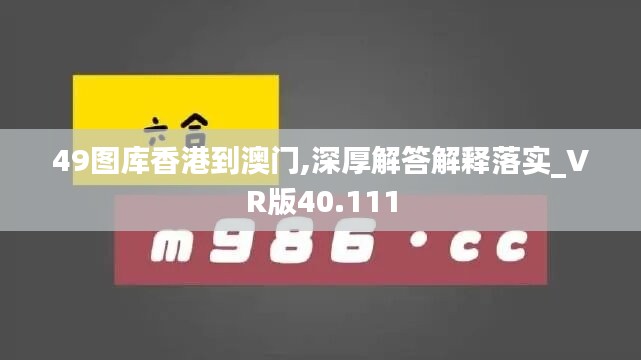 49圖庫香港到澳門,深厚解答解釋落實(shí)_VR版40.111