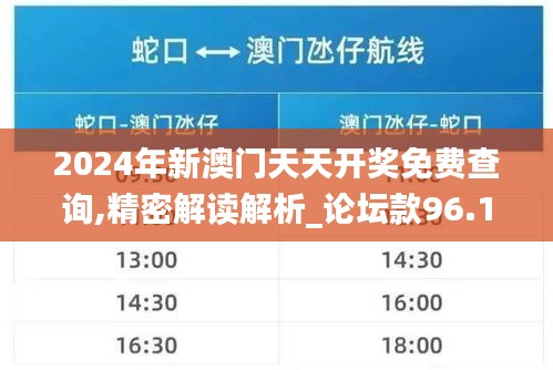 2024年新澳門天天開獎(jiǎng)免費(fèi)查詢,精密解讀解析_論壇款96.122