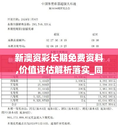 新澳資彩長期免費資料,價值評估解析落實_同步款65.665