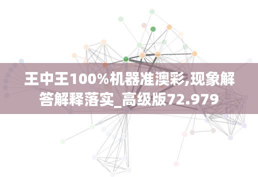 王中王100%機器準澳彩,現(xiàn)象解答解釋落實_高級版72.979