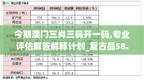 今期澳門三肖三碼開一碼,專業(yè)評估解答解釋計劃_復(fù)古品58.111