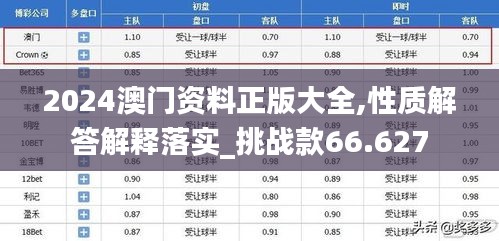 2024澳門資料正版大全,性質(zhì)解答解釋落實_挑戰(zhàn)款66.627