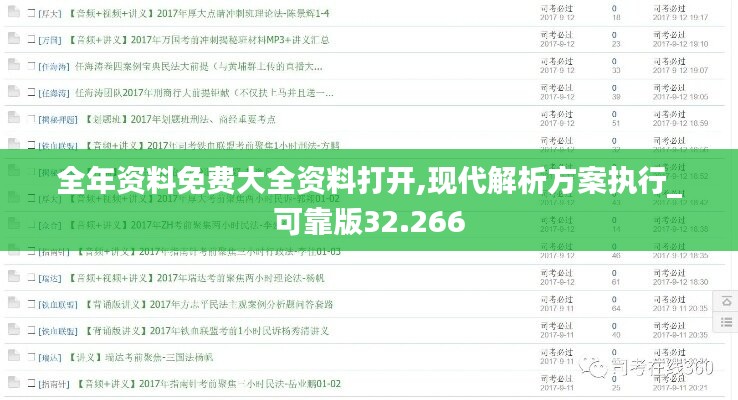 全年資料免費(fèi)大全資料打開,現(xiàn)代解析方案執(zhí)行_可靠版32.266