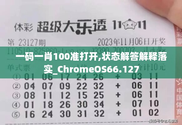 一碼一肖100準(zhǔn)打開,狀態(tài)解答解釋落實(shí)_ChromeOS66.127