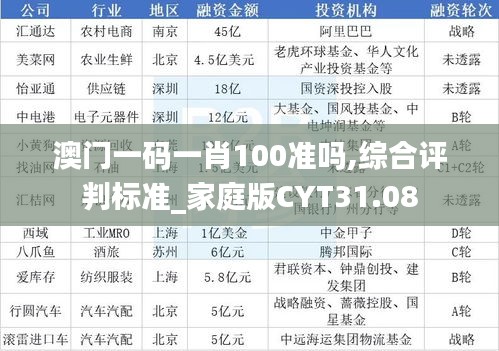 澳門一碼一肖100準嗎,綜合評判標準_家庭版CYT31.08