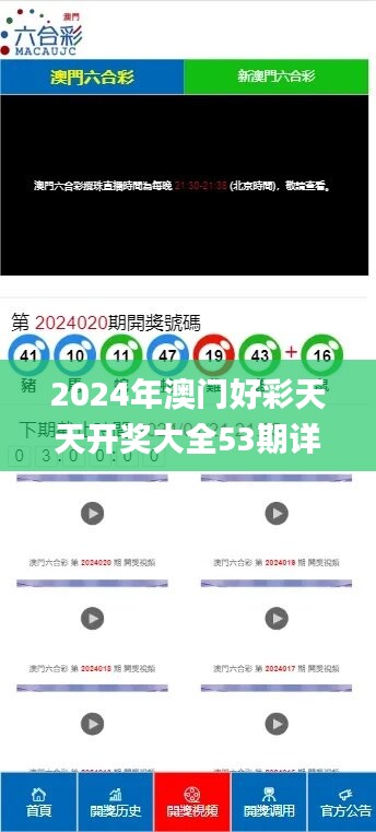 2024年澳門好彩天天開獎大全53期詳解，精準數(shù)據(jù)解讀_HRY683.83移動版