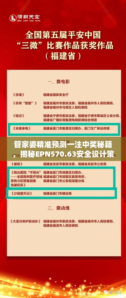 管家婆精準預測一注中獎秘籍，揭秘EPN570.63安全設計策略