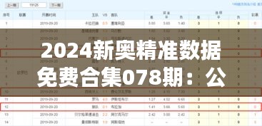 2024新奧精準數(shù)據(jù)免費合集078期：公積金評估策略及RBY203.37分析