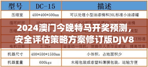 2024澳門今晚特馬開獎預(yù)測，安全評估策略方案修訂版DJV848.61