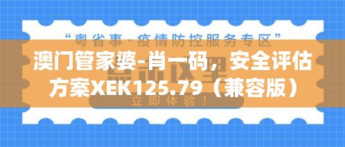 澳門管家婆-肖一碼，安全評(píng)估方案XEK125.79（兼容版）