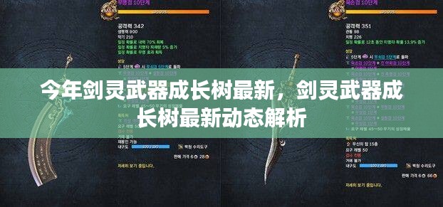 劍靈武器成長樹最新動態(tài)解析與更新概覽