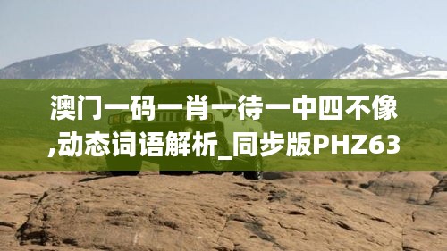 澳門一碼一肖一待一中四不像,動態(tài)詞語解析_同步版PHZ633.5