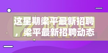 本周梁平最新招聘動態(tài)及職業(yè)機遇探尋概覽