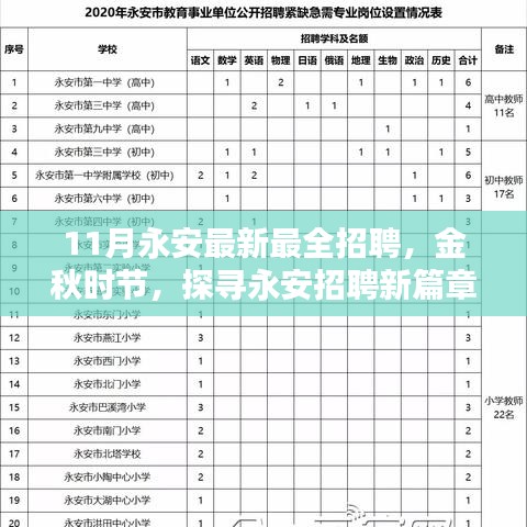 十一月永安最新最全招聘深度解析，金秋招聘盛宴開啟