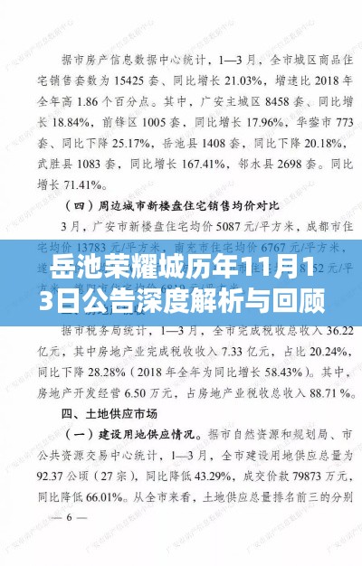 岳池榮耀城歷年11月13日公告深度解析與回顧，最新公告及其影響探討