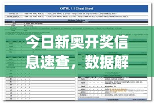 今日新奧開獎(jiǎng)信息速查，數(shù)據(jù)解析與設(shè)計(jì)_TTK68.963宣傳版