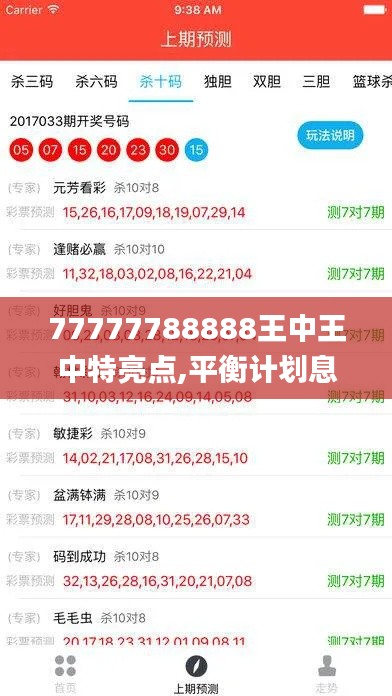 77777788888王中王中特亮點(diǎn),平衡計劃息法策略_CRX76.366跨界版