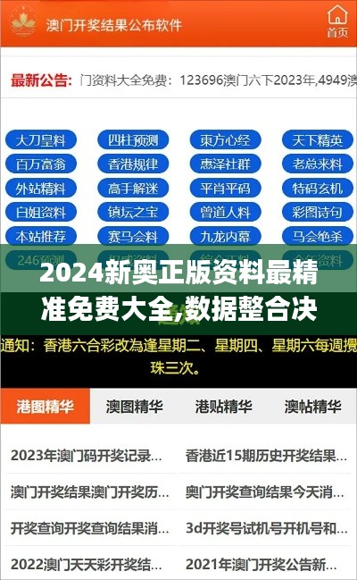 2024新奧正版資料最精準(zhǔn)免費(fèi)大全,數(shù)據(jù)整合決策_(dá)GVF76.617進(jìn)口版