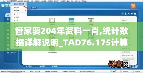 管家婆204年資料一肖,統(tǒng)計(jì)數(shù)據(jù)詳解說(shuō)明_TAD76.175計(jì)算機(jī)版