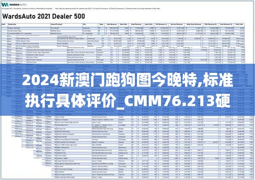 2024新澳門跑狗圖今晚特,標準執(zhí)行具體評價_CMM76.213硬件版