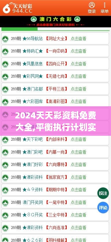 2024天天彩資料免費(fèi)大全,平衡執(zhí)行計(jì)劃實(shí)施_DZQ76.368定制版