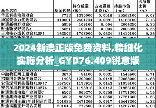 2024新澳正版免費(fèi)資料,精細(xì)化實(shí)施分析_GYD76.409銳意版