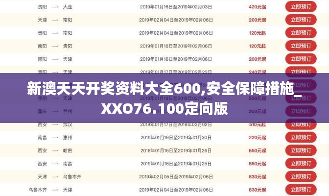 新澳天天開獎資料大全600,安全保障措施_XXO76.100定向版