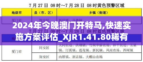 2024年今晚澳門開特馬,快速實施方案評估_XJR1.41.80稀有版